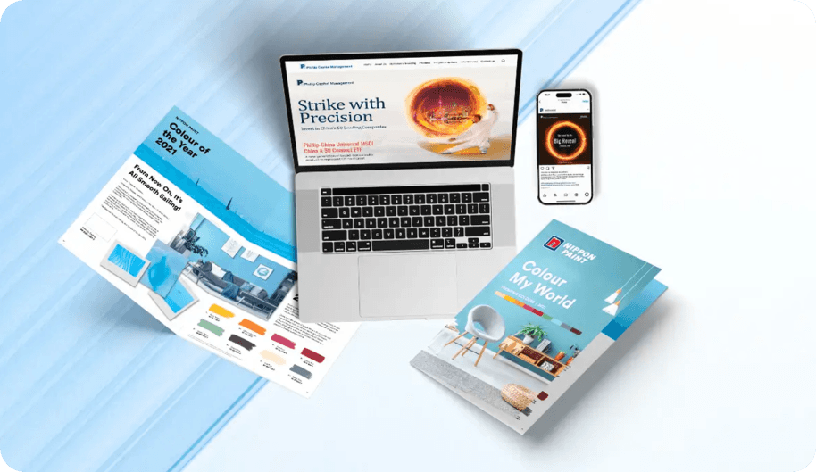 Creativeans brand collateral and printed materials