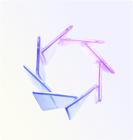 An abstract, circular, 3D wireframe shape